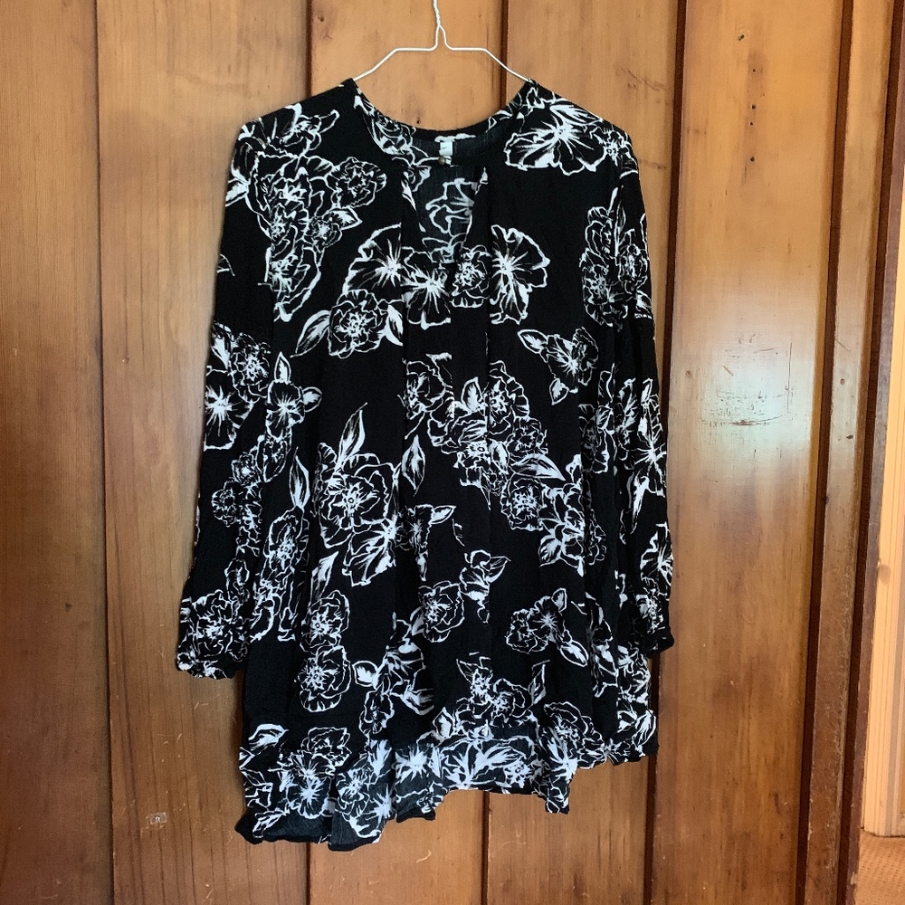 Free People Long Sleeve Mini Dress/Cover Up